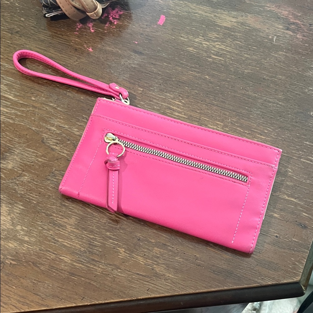 Wristlet Clutch Wallet - Hot Pink